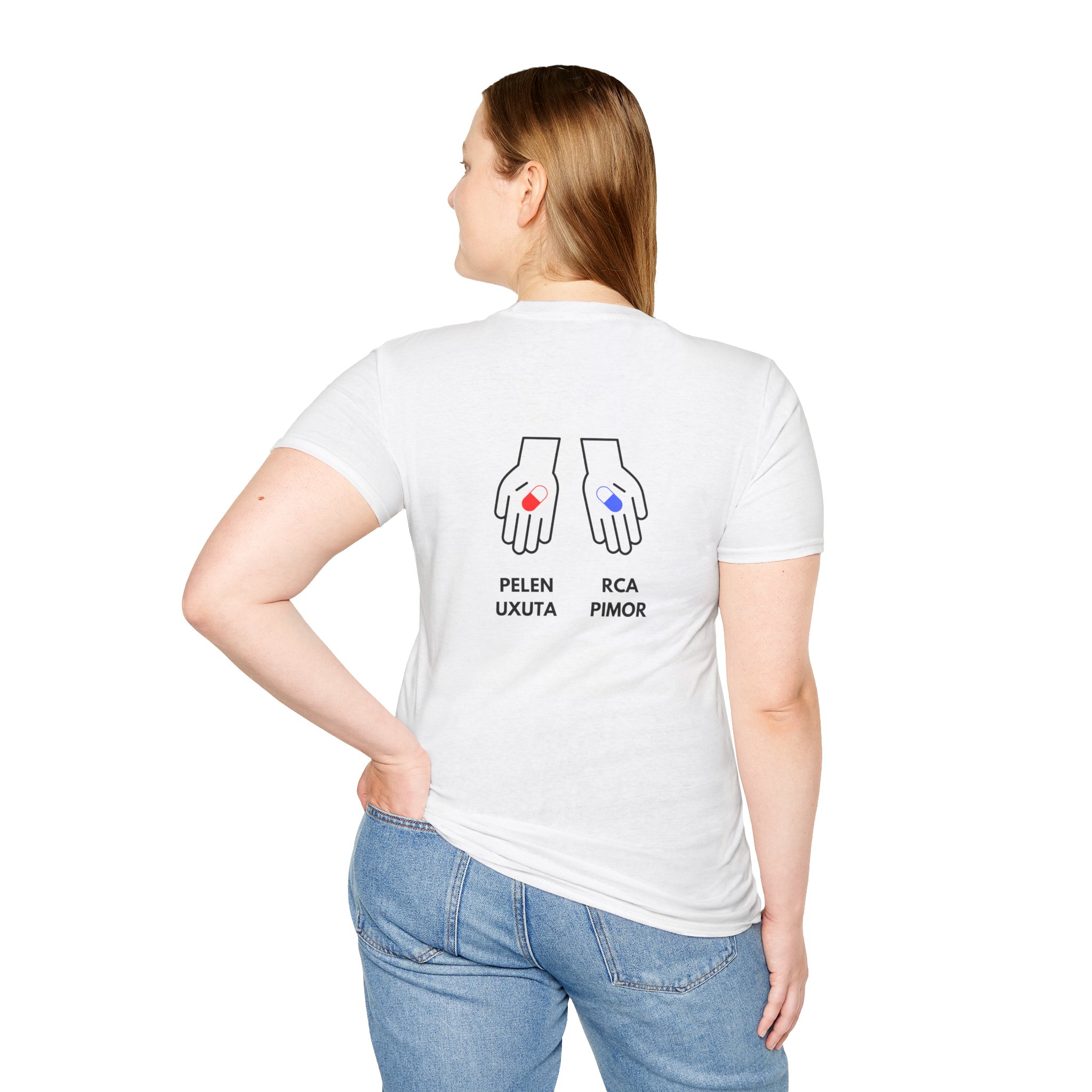 state initial pocket t shirt — minimalist palm graphic tee with 'pelen uxuta / rca pimor' back design state initial pocket t shirt — minimalist palm graphic tee with 'pelen uxuta / rca pimor' back design