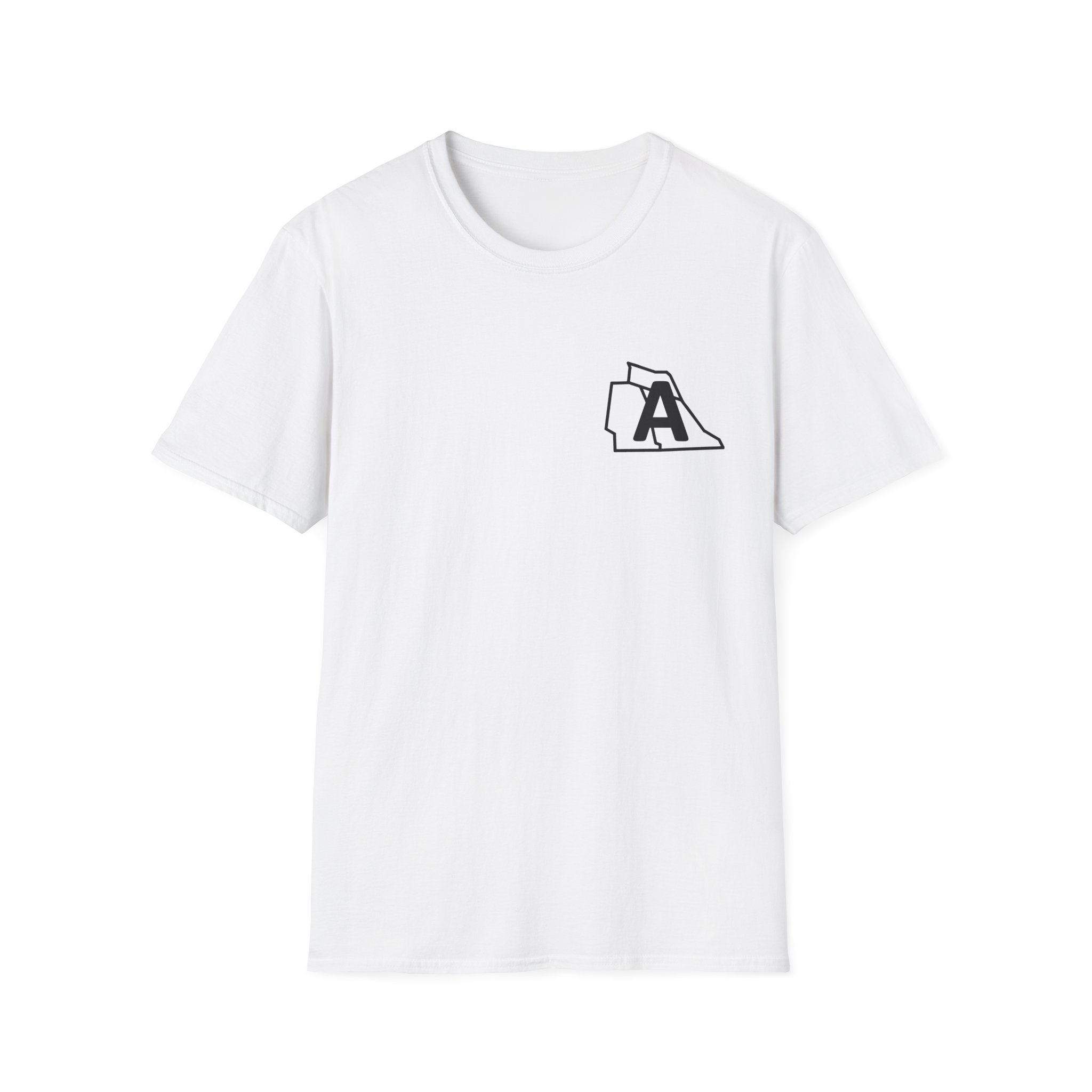 state initial pocket t shirt — minimalist palm graphic tee with 'pelen uxuta / rca pimor' back design state initial pocket t shirt — minimalist palm graphic tee with 'pelen uxuta / rca pimor' back design