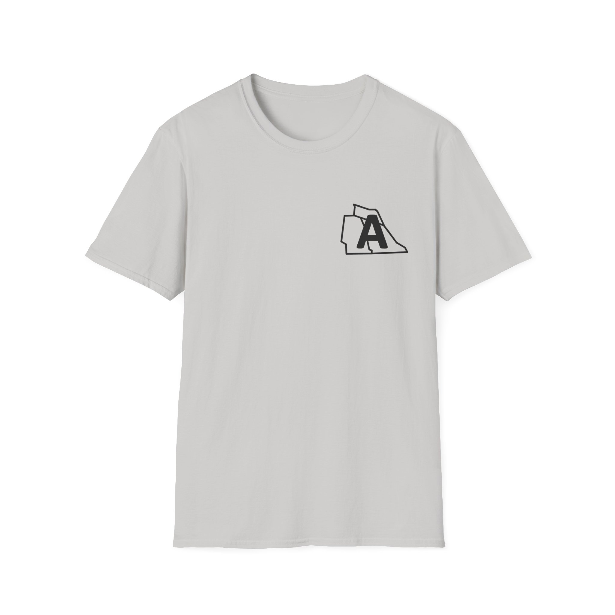 state initial pocket t shirt — minimalist palm graphic tee with 'pelen uxuta / rca pimor' back design state initial pocket t shirt — minimalist palm graphic tee with 'pelen uxuta / rca pimor' back design